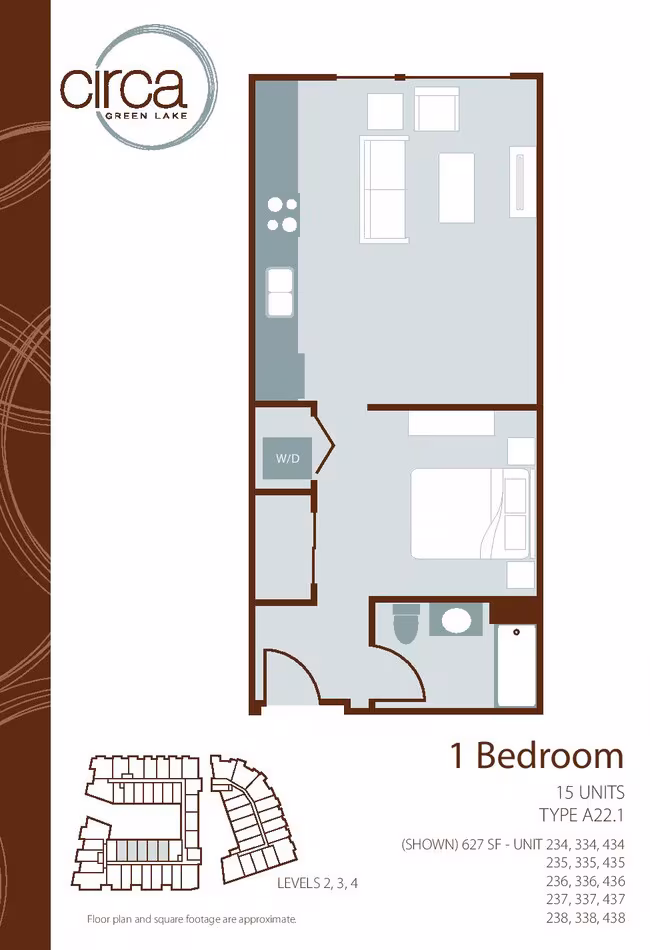 1 Bedroom 1 Bath + Den - A10.1 0436 floor plan